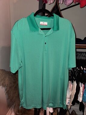 Men's Grand Slam Striped Golf Polo